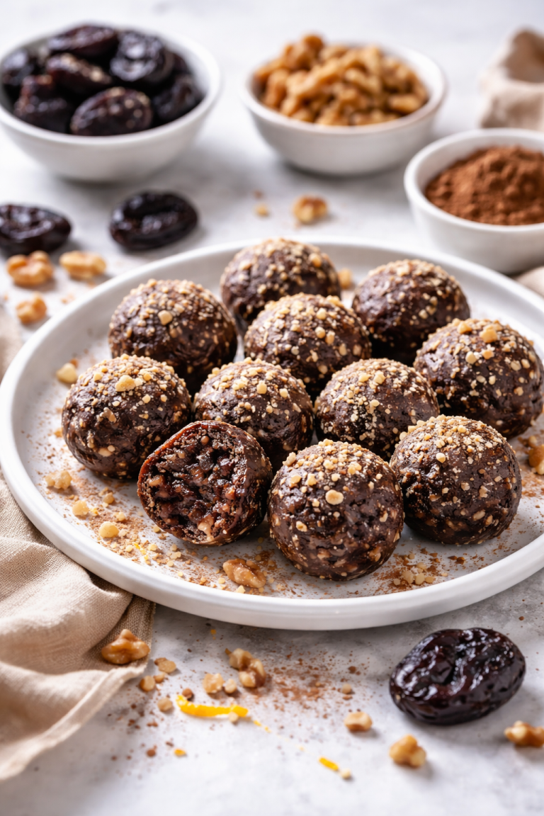 Kraljevske Šljive sa Orasima i Kakaom – Zdrava Balkanska Poslastica bez Šećera i Brašna