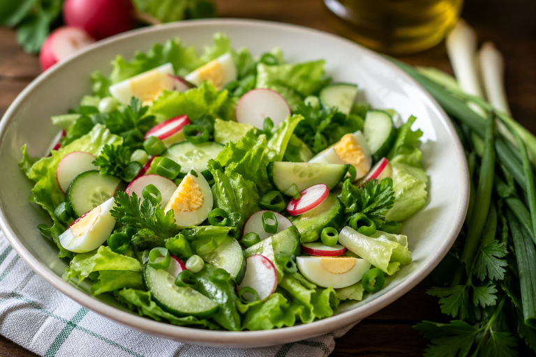 Prolećna Kraljica Zdravlja: Sveža Salata sa Mladim Crnim Lukom Koja Čisti Telo, Hrani Organizam i Budi Energiju